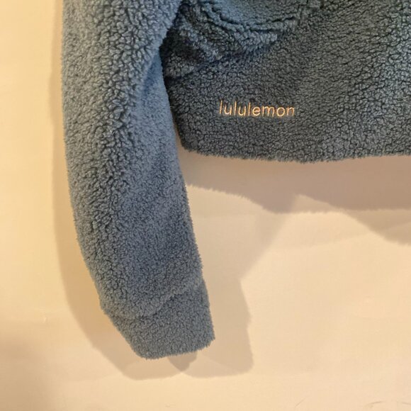 NWOT Lululemon Scuba Oversized Sherpa Fleece Hoodie Dark Forest Womens XS/S - Picture 5 of 11